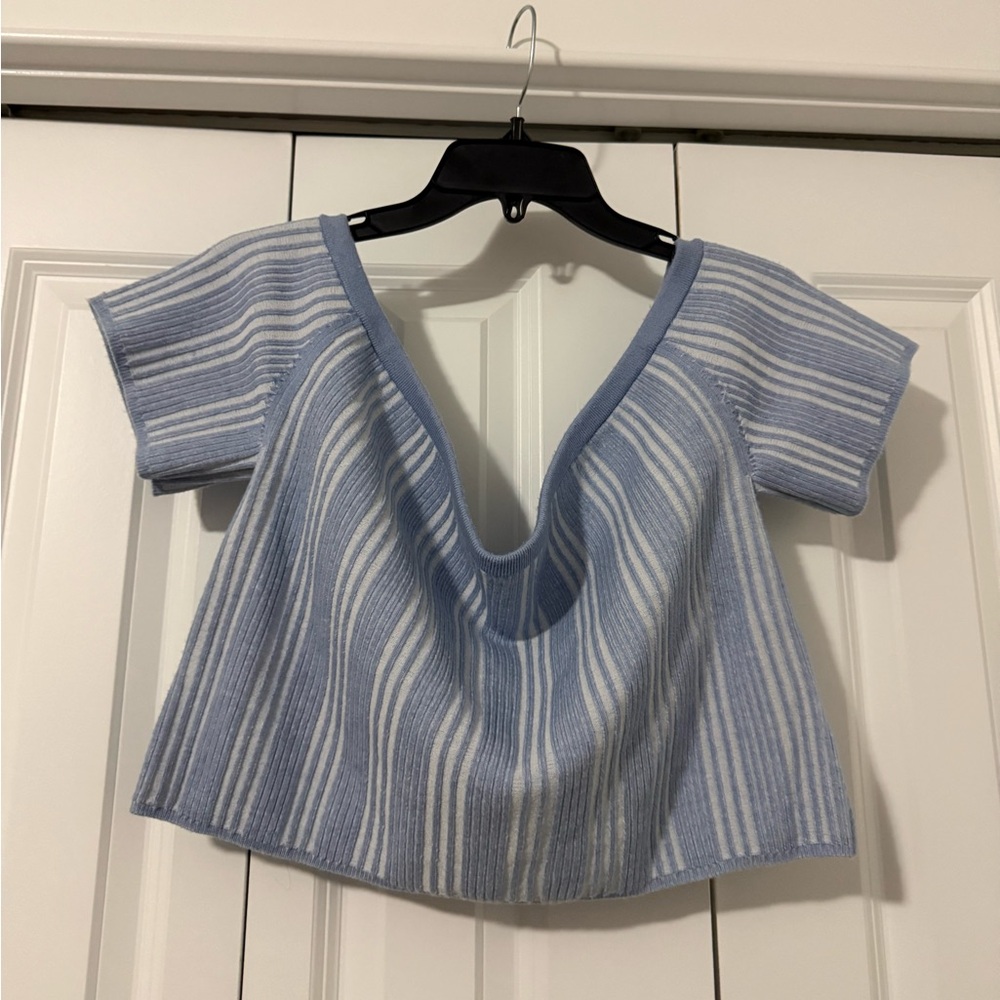 Reversible Cropped sweater Top